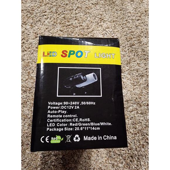 Pinspot Spot Light with Remote Mini 15W RGBW LED Spotlight Spotlight Lights... - Picture 6 of 7